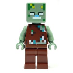 Minifigurka LEGO Zombie, Sand Green Head (Drowned)