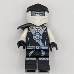 Minifigurka LEGO Zane - Legacy, Black Torso, Black Legs, White Wraps, Katana Holder