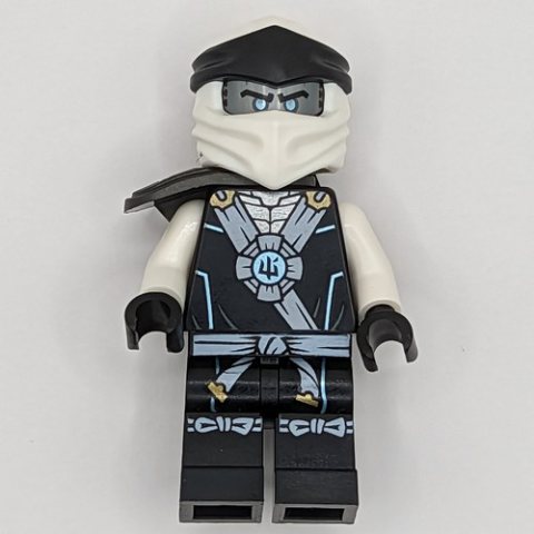 Minifigurka LEGO Zane - Legacy, Black Torso, Black Legs, White Wraps, Katana Holder