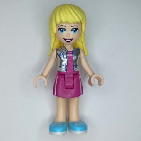 Minifigurka LEGO Stephanie - Silver Top, Magenta Skirt