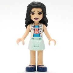 Minifigurka LEGO Emma - White Veterinarian Jacket, Light Aqua Skirt