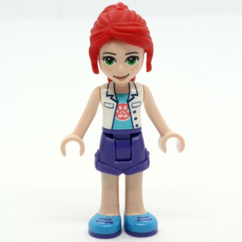 Minifigurka LEGO Mia - White Veterinarian Jacket, Dark Purple Skirt