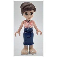 Minifigurka LEGO June - White Top, Dark Blue Skirt