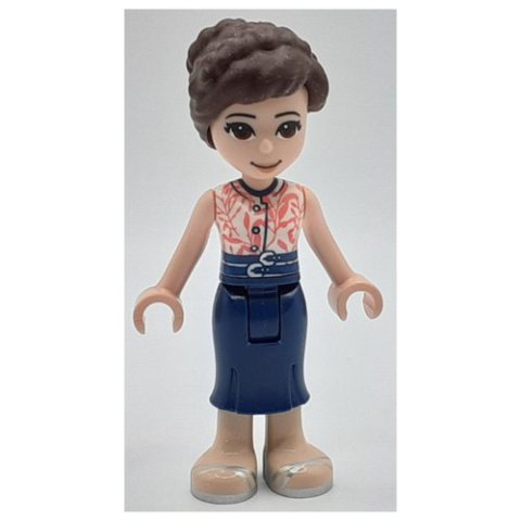 Minifigurka LEGO June - White Top, Dark Blue Skirt