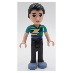 Minifigurka LEGO Robert - Dark Turquoise Top, Black Pants
