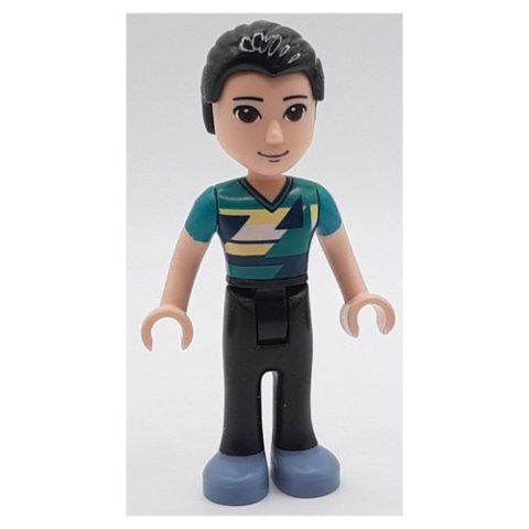 Minifigurka LEGO Robert - Dark Turquoise Top, Black Pants