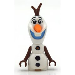 Minifigurka LEGO Olaf, Micro-Doll Arms, Stick Hair, Medium Blue Mouth