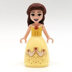 Minifigurka LEGO Belle, Bright Light Orange and Bright Light Yellow Full Dress with Roses, Open Mouth