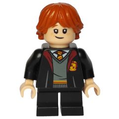 Minifigurka LEGO Ron Weasley, Gryffindor Robes, Short Legs