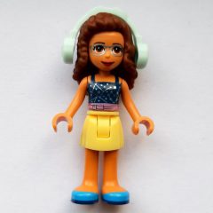 Minifigurka LEGO Olivia - Dark Blue Top, Bright Light Yellow Skirt, Light Aqua Headphones