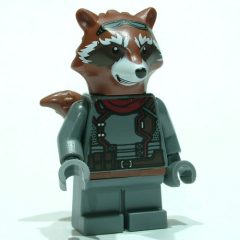 Minifigurka LEGO Rocket Raccoon, Dark Bluish Gray Outfit