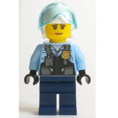 Minifigurka LEGO Policewoman, Helicopter Pilot, Bright Light Blue Shirt, Helicopter Pilot