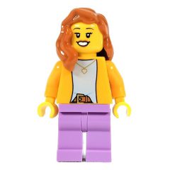 Minifigurka LEGO Orange Torso, Medium Lavender Legs, Dark Orange Hair