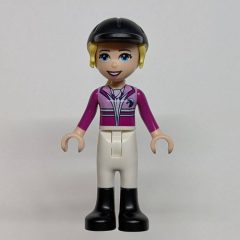 Minifigurka LEGO Stephanie - Magenta/Bright Pink Torso, White Pants, Black Cap
