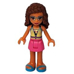 Minifigurka LEGO Olivia - Bright Light Yellow Top, Dark Pink Skirt