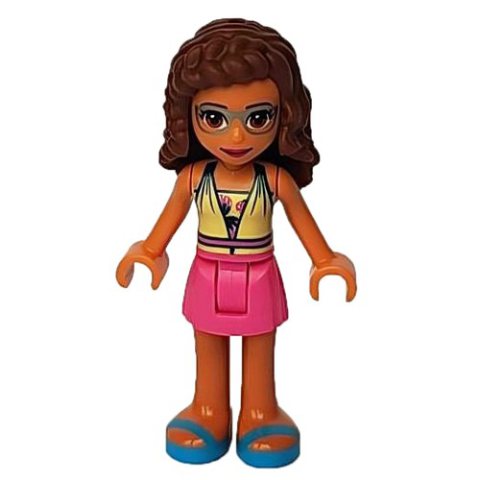 Minifigurka LEGO Olivia - Bright Light Yellow Top, Dark Pink Skirt