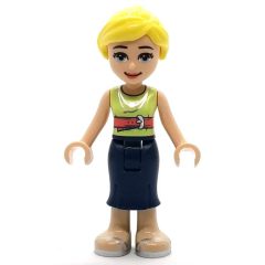 Minifigurka LEGO Marisa - Yellowish Green Top, Dark Blue Skirt, Bright Light Yellow Hair