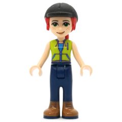 Minifigurka LEGO Mia - Lime Top, Dark Blue Pants, Black Cap