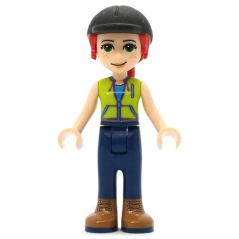 Minifigurka LEGO Mia - Lime Top, Dark Blue Pants, Black Cap