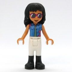 Minifigurka LEGO Savannah - Medium Blue Jacket, White Pants, Black Hair