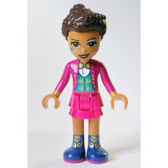 Minifigurka LEGO Andrea - Magenta Top, Magenta Skirt, Face Paint