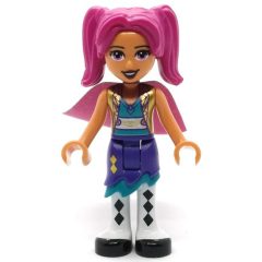 Minifigurka LEGO Camila - Gold Jacket, Dark Purple Skirt, Magenta Hair, Cape