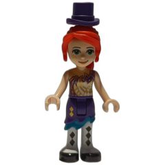 Minifigurka LEGO Mia - Gold/Dark Purple Top, Dark Purple Skirt