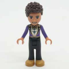 Minifigurka LEGO River - Dark Purple Jacket, Black Pants, Dark Brown Hair