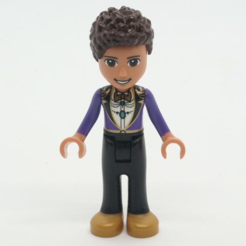 Minifigurka LEGO River - Dark Purple Jacket, Black Pants, Dark Brown Hair
