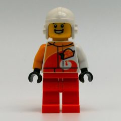 Minifigurka LEGO White/Orange Torso, Orange Legs, White Helmet