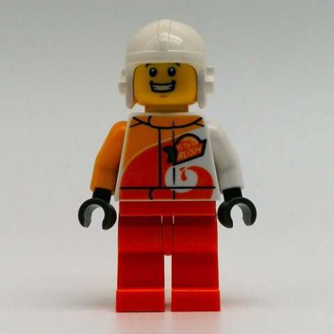 Minifigurka LEGO White/Orange Torso, Orange Legs, White Helmet