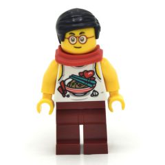 Minifigurka LEGO Mr. Tang - White Torso, Dark Red Legs