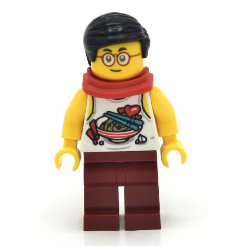 Minifigurka LEGO Mr. Tang - White Torso, Dark Red Legs