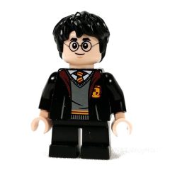 Minifigurka LEGO Harry Potter, Gryffindor Robes Open, Short Legs (3626c Head)