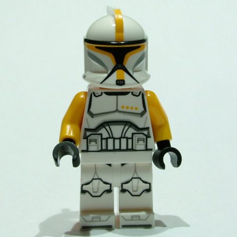 Minifigurka LEGO Clone Commander, Bright Light Orange Markings