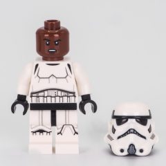 Minifigurka LEGO Stormtrooper, Black Squares on Back of Helmet, Reddish Brown Head