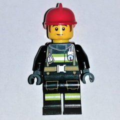 Minifigurka LEGO Bob, Black Firesuit, Red Helmet