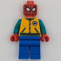 Minifigurka LEGO Spider-Man, Bright Light Orange Letterman Jacket