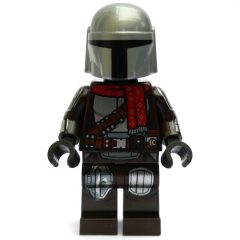 Minifigurka LEGO The Mandalorian / Din Djarin, Dark Brown Outfit with Red Scarf