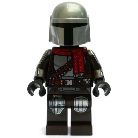 Minifigurka LEGO The Mandalorian / Din Djarin, Dark Brown Outfit with Red Scarf