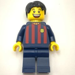 Minifigurka LEGO FC Barcelona Fan - Dark Blue Legs, Black Short Hair