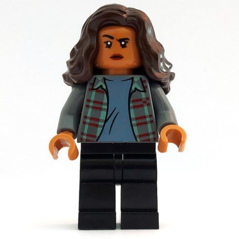 Minifigurka LEGO MJ, Dark Bluish Gray Plaid Shirt