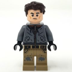 Minifigurka LEGO Bruce Wayne, Dark Bluish Gray Hoodie