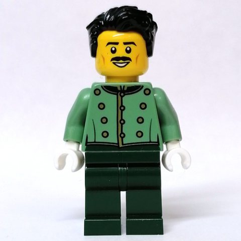 Minifigurka LEGO Piccolo, Sand Green Torso, Dark Green Legs, Male
