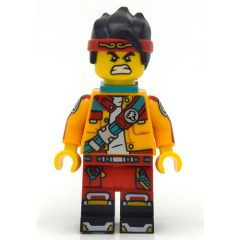 Minifigurka LEGO Monkie Kid, Bright Light Orange Jacket, Neck Bracket