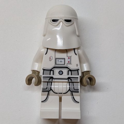 Minifigurka LEGO Snowtrooper, White Hips, Light Nougat Head, Grin