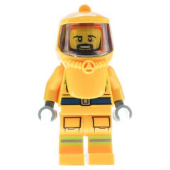 Minifigurka LEGO Firefighter, Bright Light Orange Hazmat Suit
