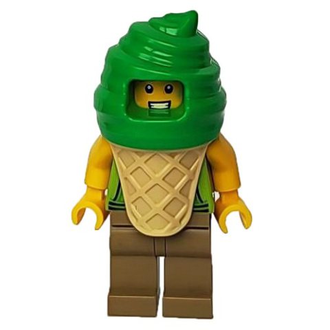 Minifigurka LEGO Ice Cream Vendor, Bright Green Ice Cream Suit