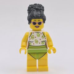Minifigurka LEGO Woman, White and Lime Swimsuit