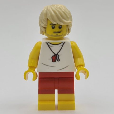 Minifigurka LEGO Lifeguard, White Vest, Tan Hair